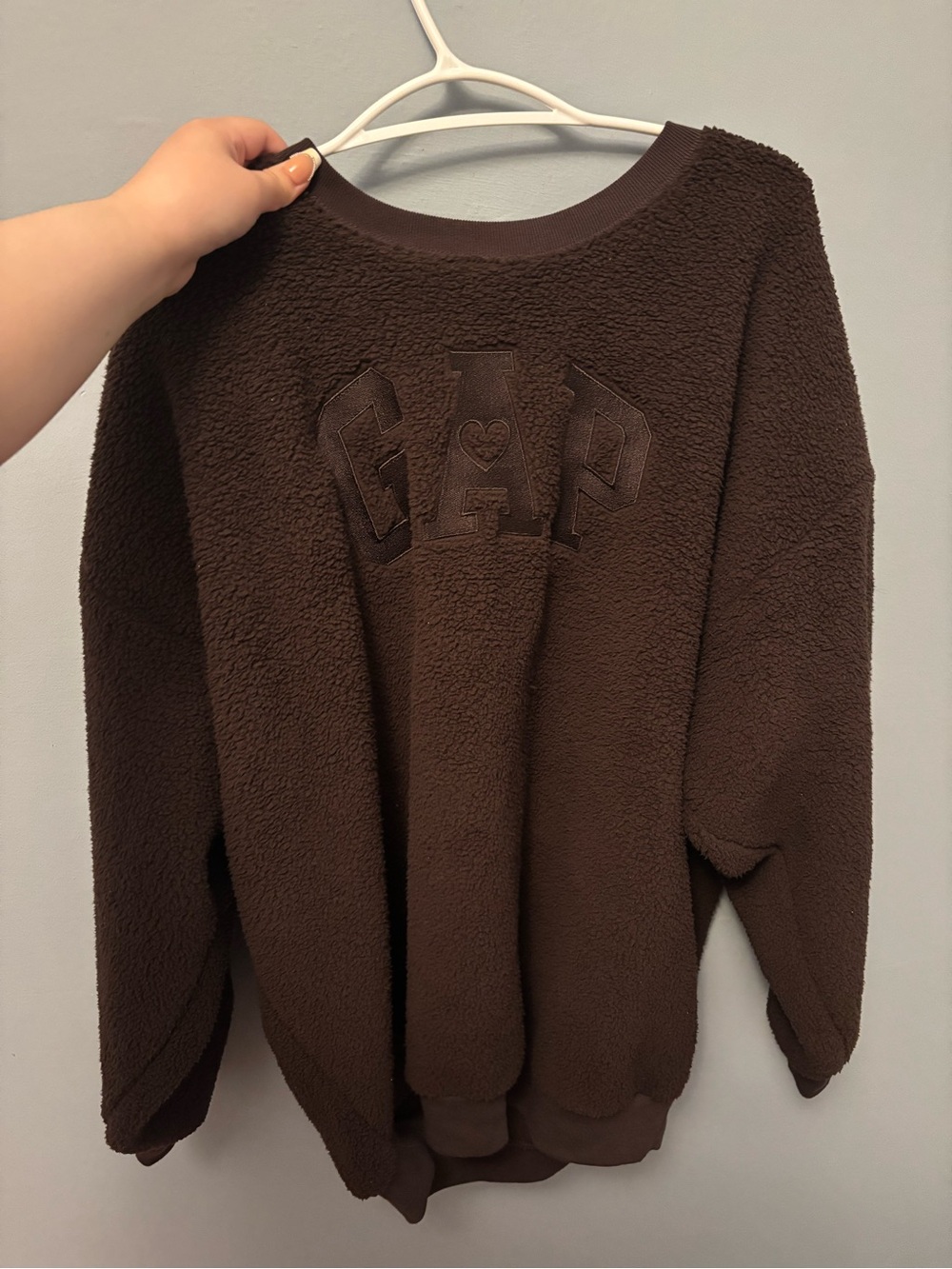 GAP Sherpa Pullover - Dark Brown